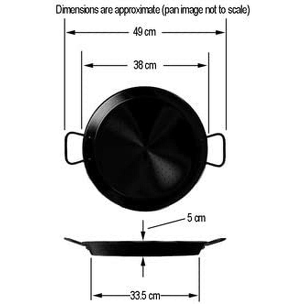 Pfanne El Cid 85238 Ø 38 cm Schwarz Stahl